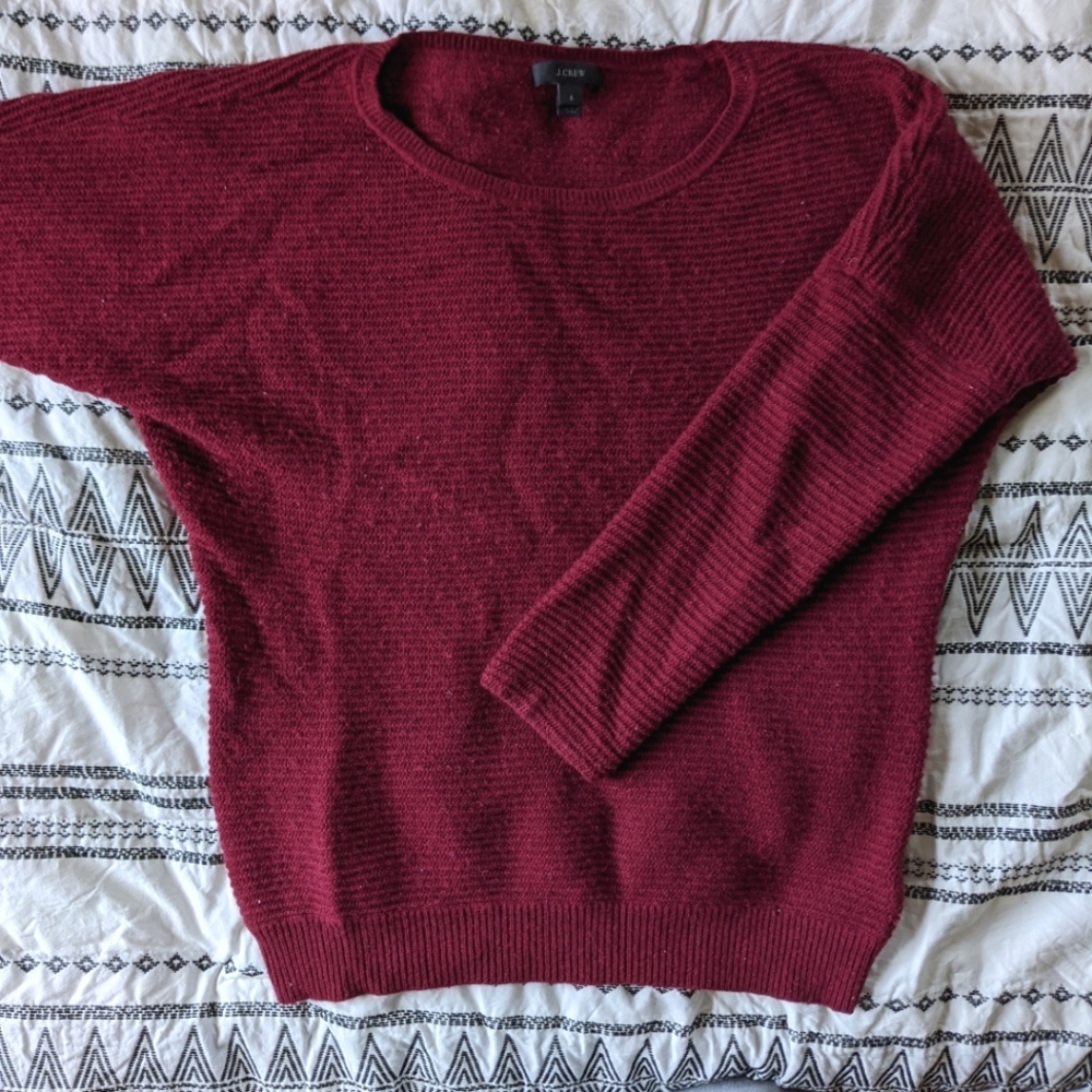 J.Crew Red Wool Blend Sweater